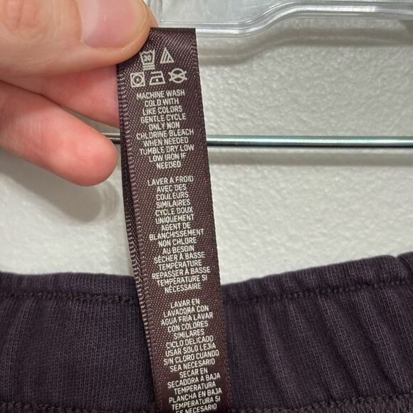 Skims Classic Straight Leg Cotton Sweatpants in Plum Purple - Size L - Picture 6 of 6